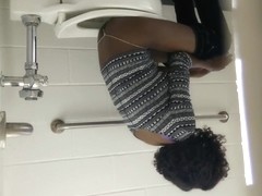 Skinny black college babe i caught in the bathroom