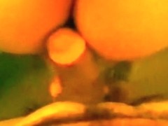 Fucking my girlfriend's tight pink soaked crack in doggy position