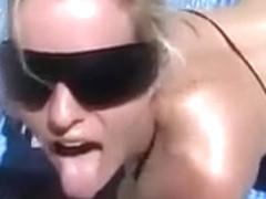 Blonde MILF gets a facial on...