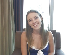 Auditioning babe fucked after sucking dick