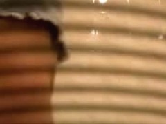 Bubble butt brunette captured on a shower spy cam