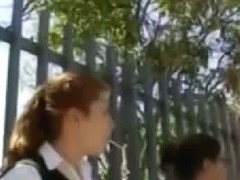 Lovely schoolgirl upskirt on her teen ass