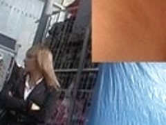 Cigarette smoker upskirt vid