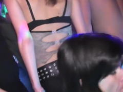 Kinky Euro at a party sucks dick and flaunts her body