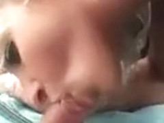 Sexy Blonde Teen Girl Sucking A Big Dick