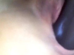 Slut gets my black rod in her pussy in amateur porn