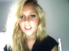 Hot Blonde Girl Stripping On Cam