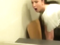 CZECH AMATEURS  HORNY BRUNETTE GETS FUCKED IN PUBLIC TOILETS