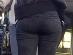 Candid - Teen Ass In Black Tight Jeans