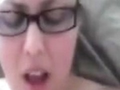 GF in glasses bonks on camera