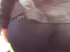 Big ass in grey leggins