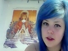Sexy emo girl masturbates on webcam