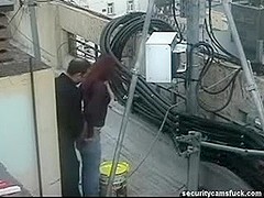 Spy Webcam Catch Fucking On Roof Top