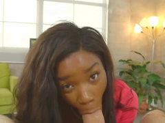 Roundass Ebony Teen Gets Spoon Fucked