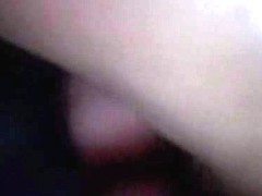 Closeup fingering and eating makes her screech