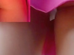 Close up of white panty upskirt