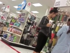 Cute asian in leggings at target