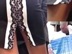 Hot outdoor upskirt caught on camera