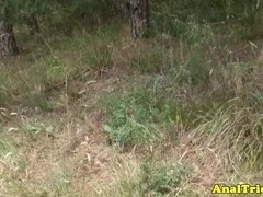 Outdoor amateur anally fucked by her lucky bf