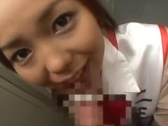 Kinky Japanese schoolgirl loves to get hot semen on her lovely face