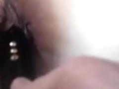 My busty wife gets her anal opening fucked with darksome dildo