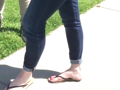 Candid Social Studies Teacher Feet