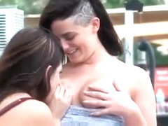 Porn teen babes Fiona and Leah together public free full hd