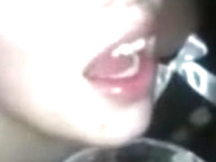 teen drinks cum out of every dick at club