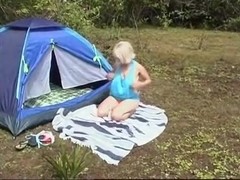 Goes camping just to play with herself