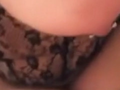 Busty booby slut flashes her tits and gives handjob in pov
