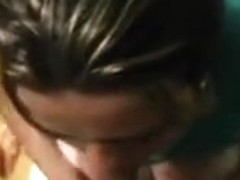 Swallowing every last drop of his cum!