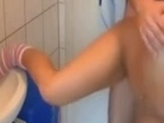 fucking my hot horny girlfriend in the bathroom