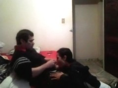 Dude can't keep his dick up during a blowjob.