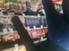 spy sexy ass teens in supermarket