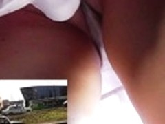 Golden-Haired legal age teenager wears a short short petticoat