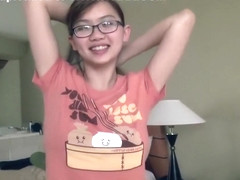 Cute busty asian girlfriend fngers