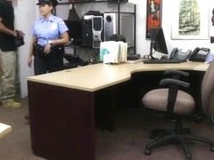 Busty police officer fucked in the pawnshop