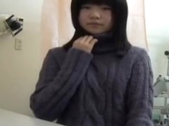 Young Japanese girl reaches an orgasm at her gyno.s office