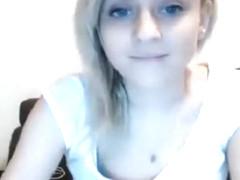 blonde girl strips on cam