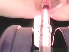 Tight-bodied starlet uses a kinky machine to get satisfaction