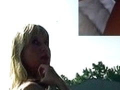 Alluring arse up white mini petticoat