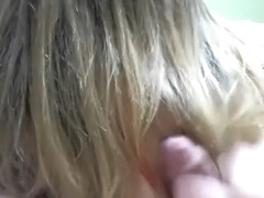 Sexy Blonde Hairjob and Cum in Hair, Hairplay, Long Hair, Hair