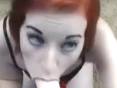 Busty Redhead Teen Playing On Webcam