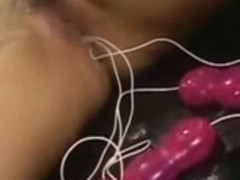 Squirting Asian babe tied and stimulated to orgasm