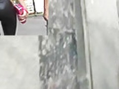 Chick in very taut garments