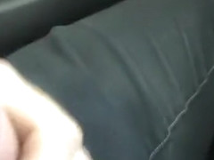 Jerking off and controlled cum in car wash
