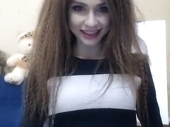 Big ass brunette loves to masturbate with dildo