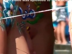 In my amateur voyeur vid, sluts are naked on a beach