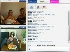 Kinky funny group sex via web camera