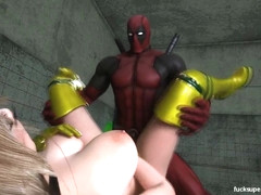 Deadpool and Rogue - Getting naughty in the bedroom